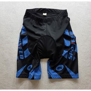 Sponeed Men's Black & Blue Cycling Shorts. Size L